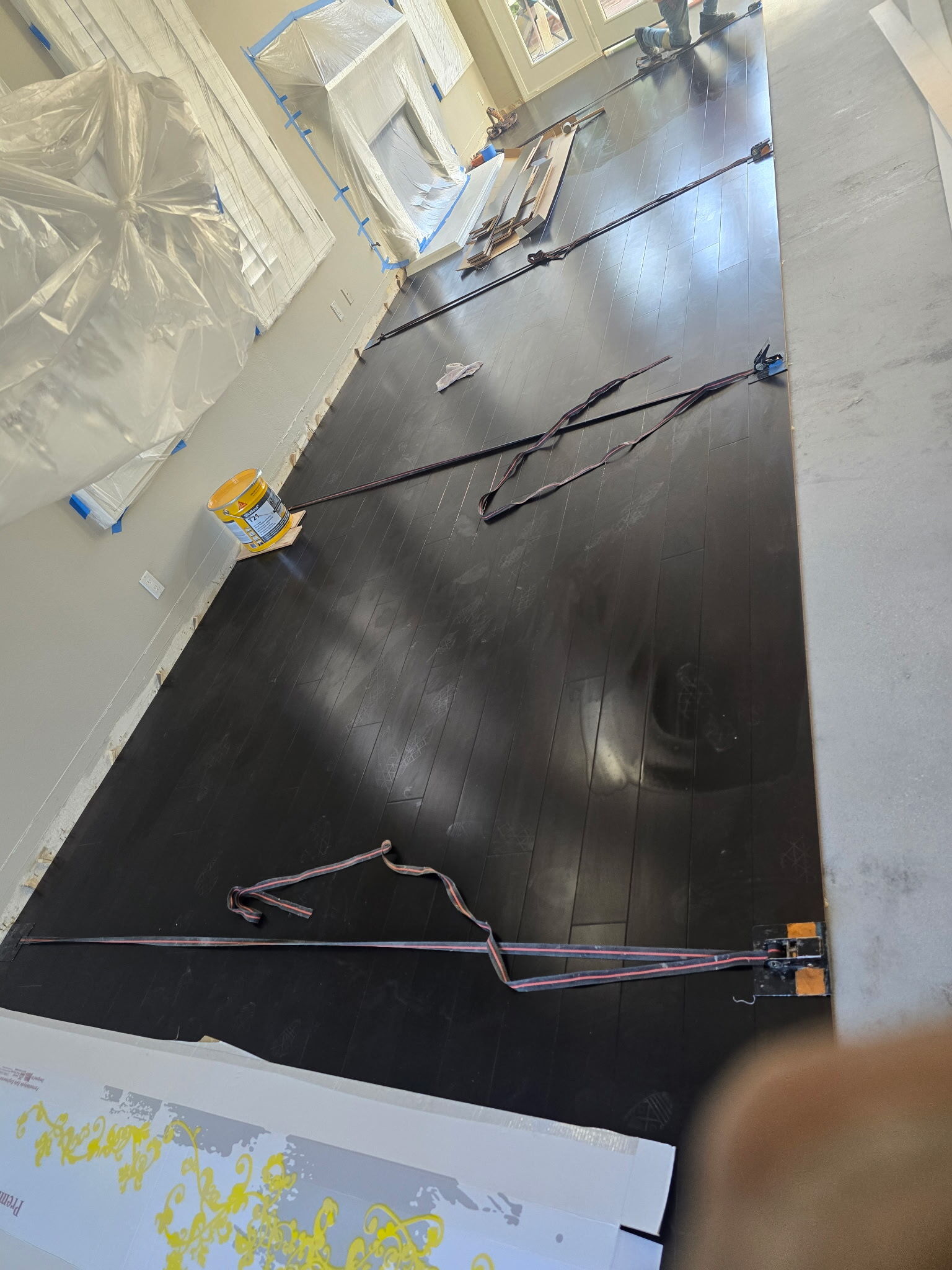 Floor prep and install flooring project in Southern California